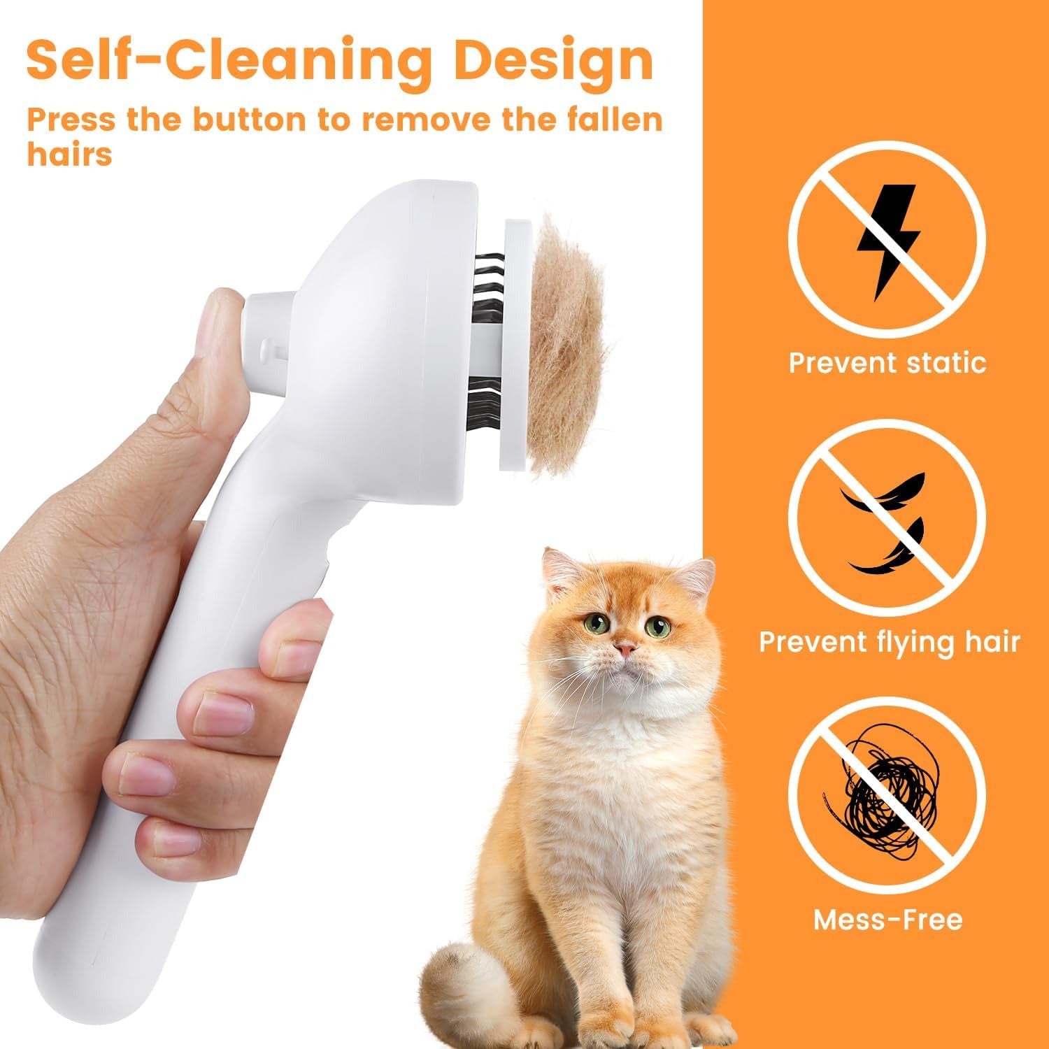 3-in-1 Cat & Dog Steam Grooming Brush