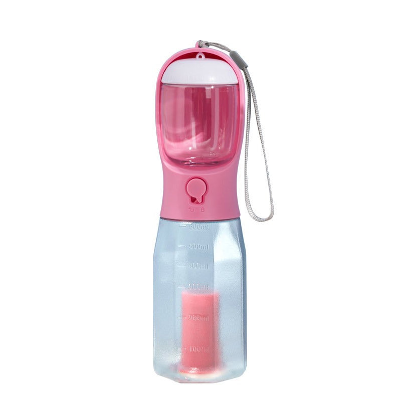 3-in-1 Dog Travel Water Bottle with Waste Bag & Filter