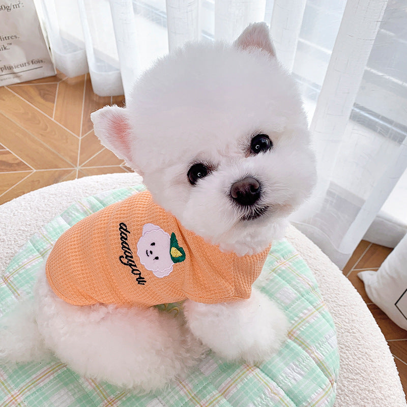 Cute Sleeveless Dog Vest for Spring and Summer Wear