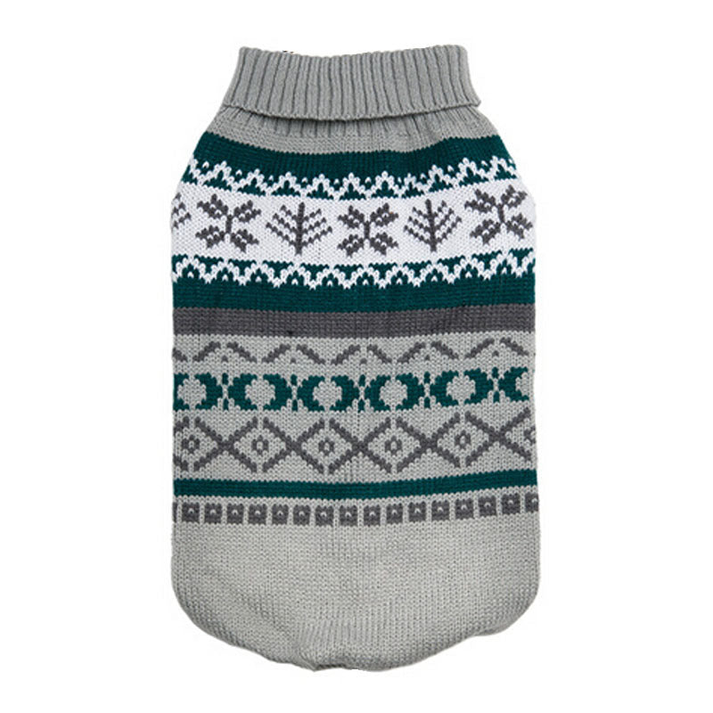 2020 New Christmas Pet Sweater with Leaf Pattern