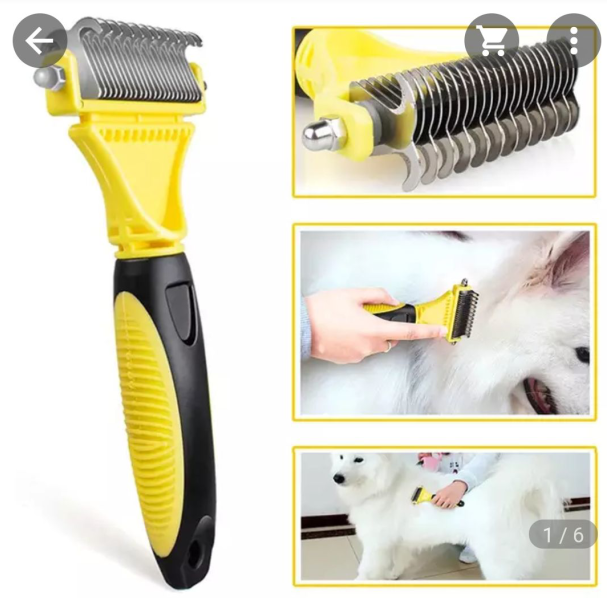 Stainless Steel Double-Sided Dematting Brush for Pets