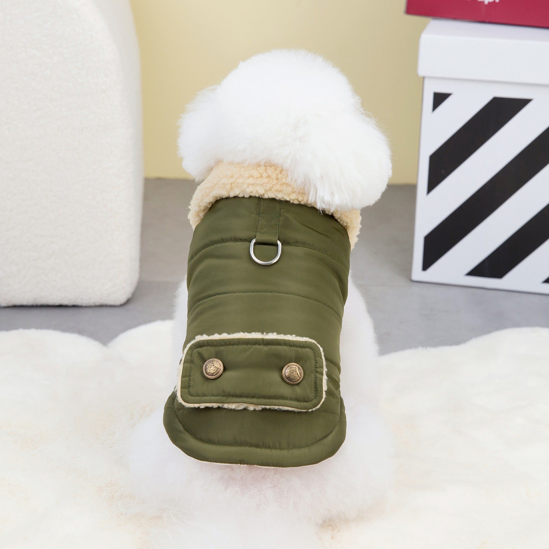 Nordic Fur Collar Pet Cotton Vest
