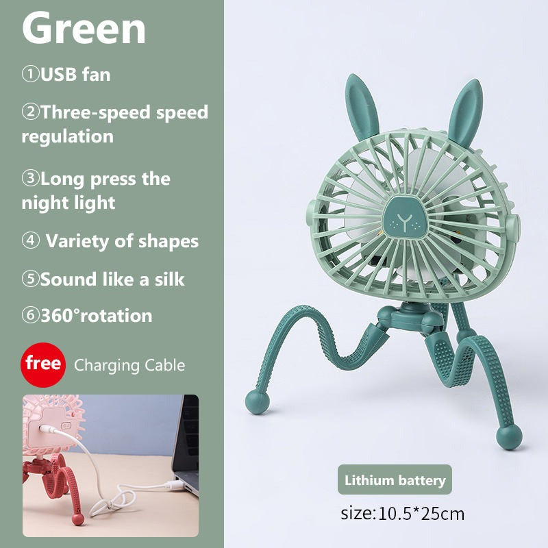 500mAh USB Rechargeable Mini Stroller Fan