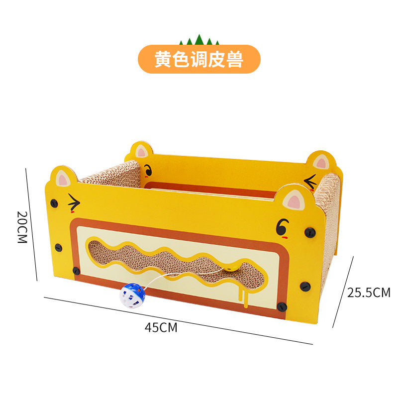 Wholesale Cartoon Cat Scratching Board & Bed Combo