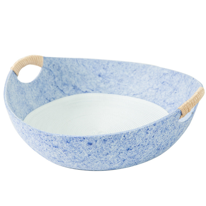 Universal Pet Bed for Cats - Felt and Bowl Design