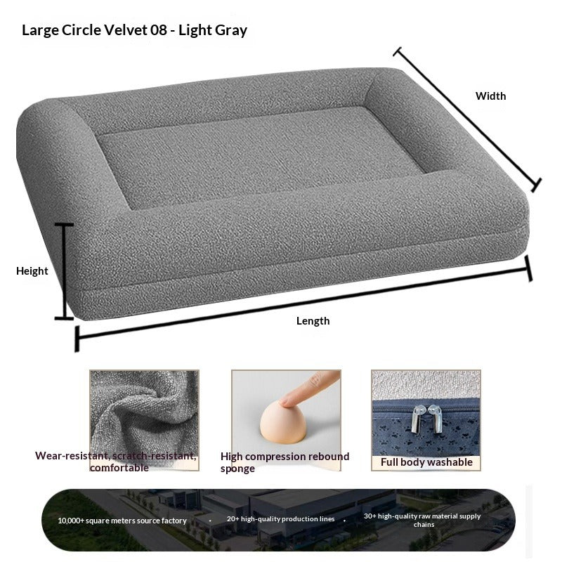 All-season Plush Dog Sofa Bed - Removable & Washable