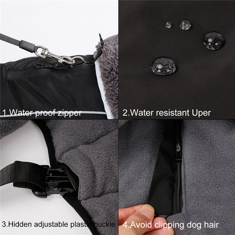 Thick Warm Vest for Medium to Large Dogs, Autumn/Winter