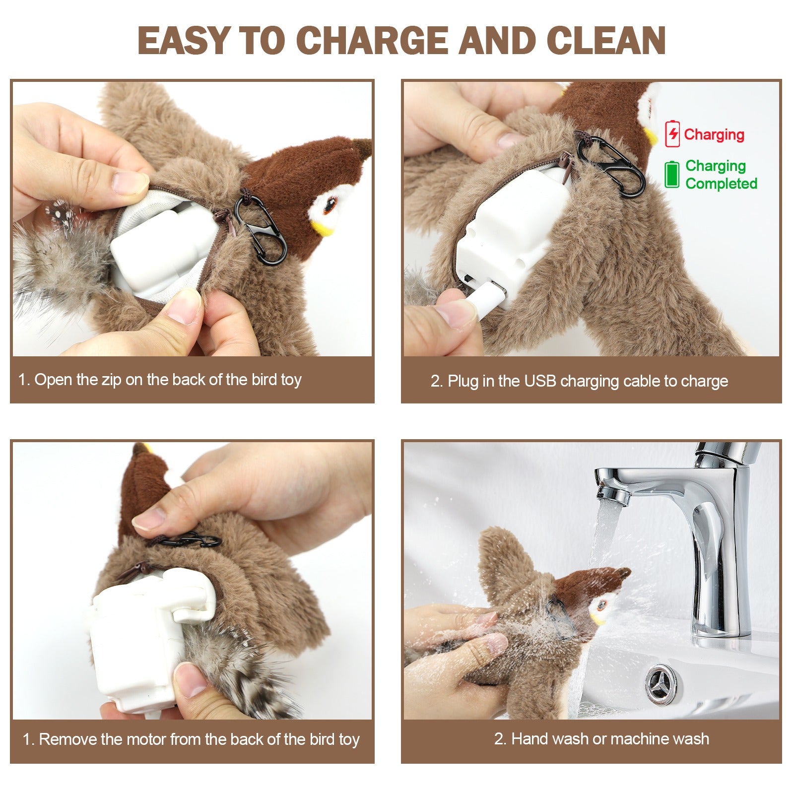 Flapping Bird Interactive Cat Toy
