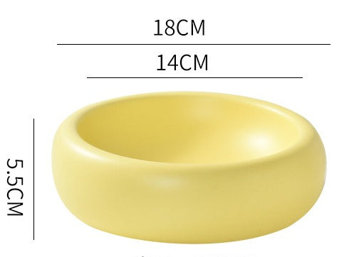 Ceramic Elevated Cat Food Bowl - Wide Mouth