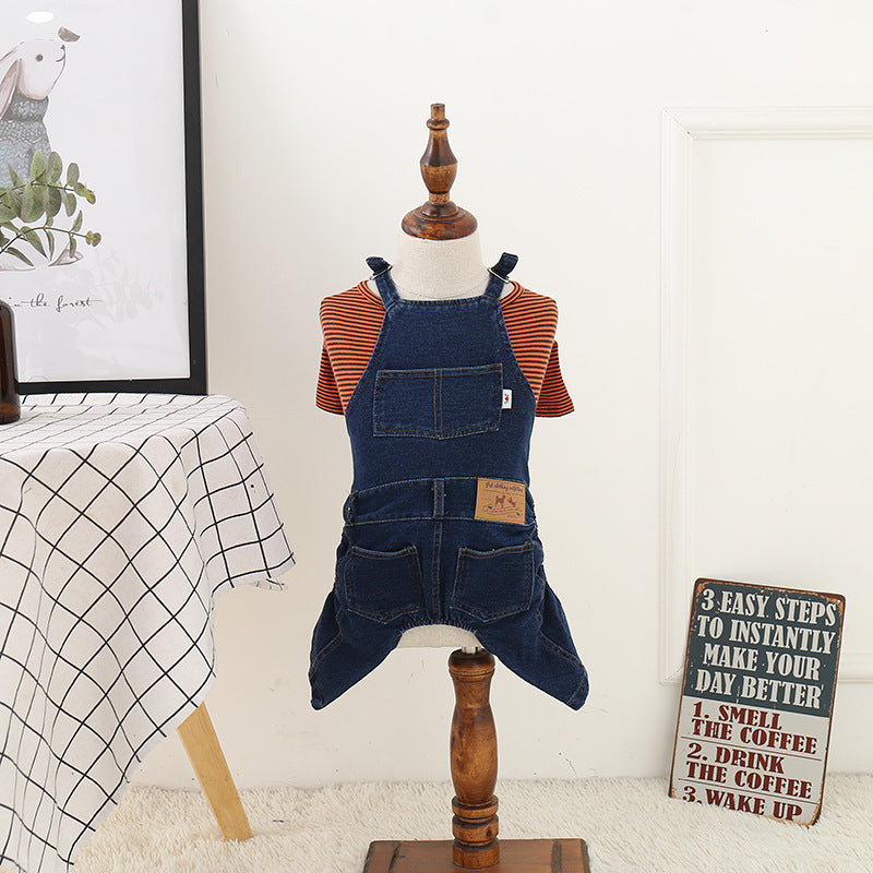 Jeans Dog Clothes for Teddy and Bichon Breeds