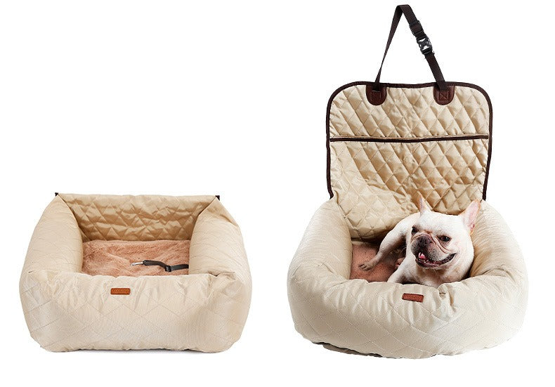 2-in-1 Foldable Dog Car Seat and Pet Bed