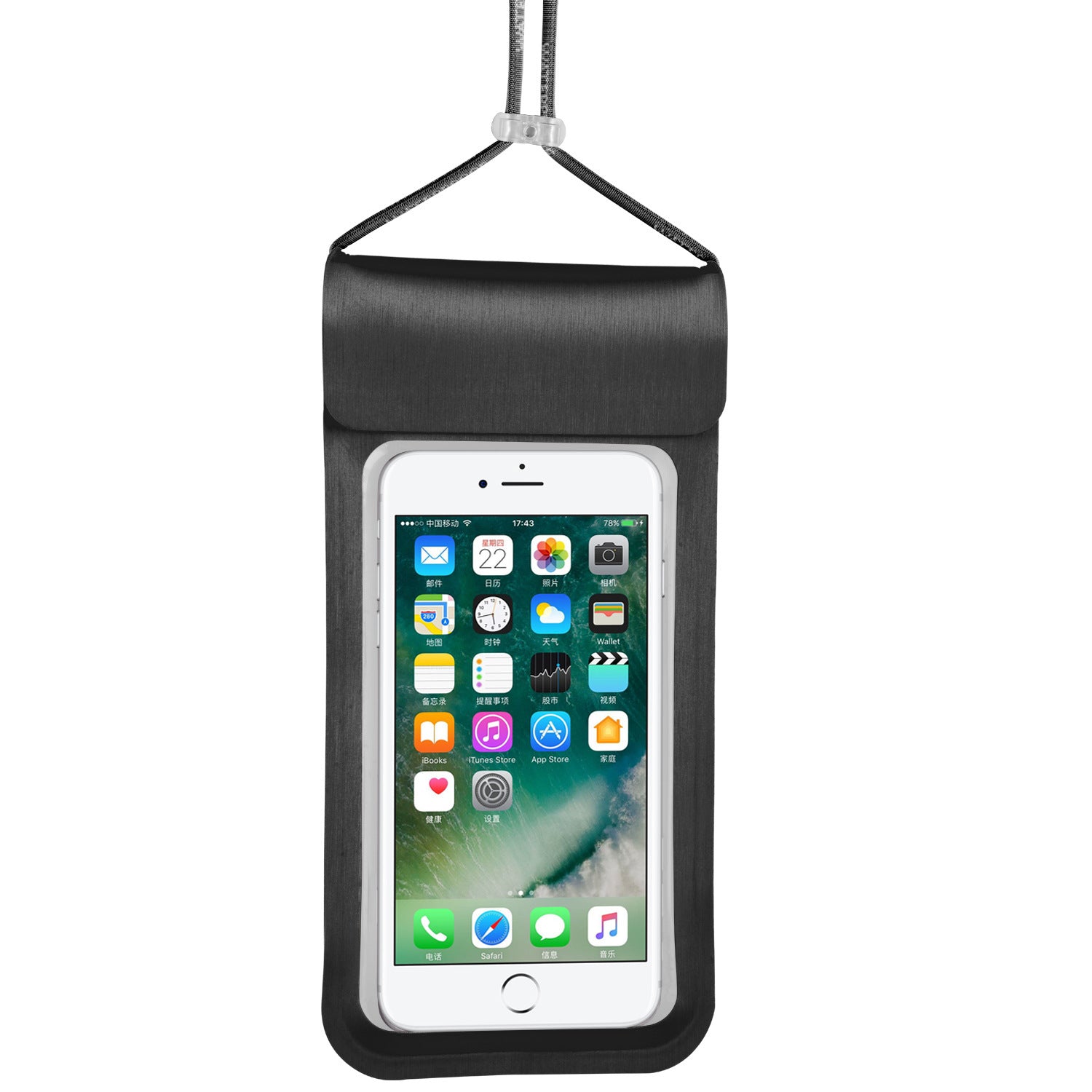 Outdoor Waterproof Phone Pouch with Touchscreen (Clear)
