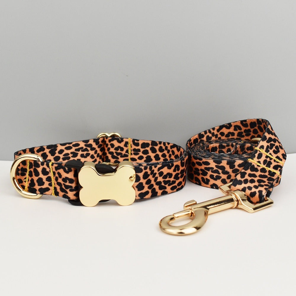 Ethnic Webbing Bone Buckle Pet Collar