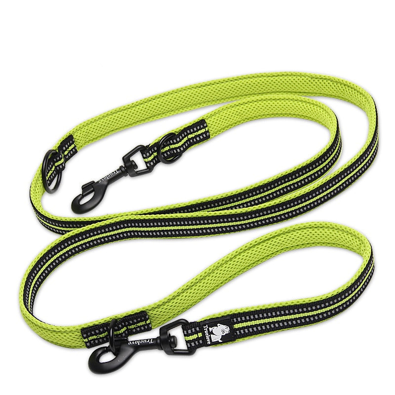 Reflective Double-Headed Pet Dog Crossbody Rope Chain