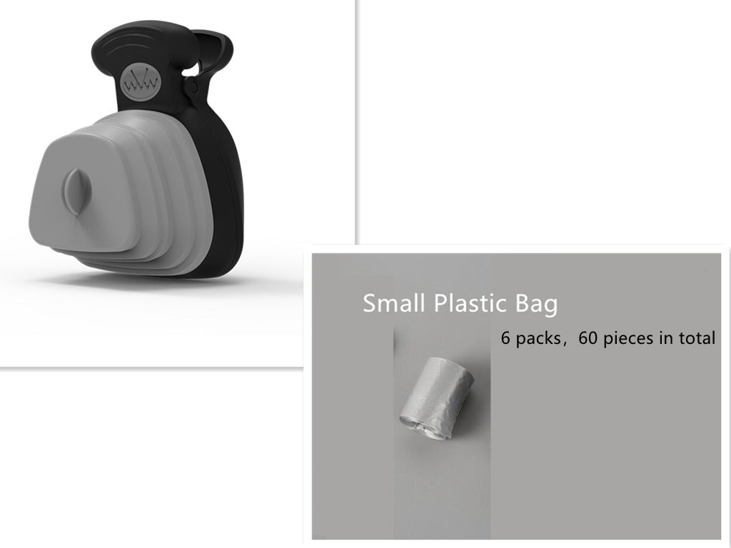Foldable Dog Poop Scooper with Bag Dispenser
