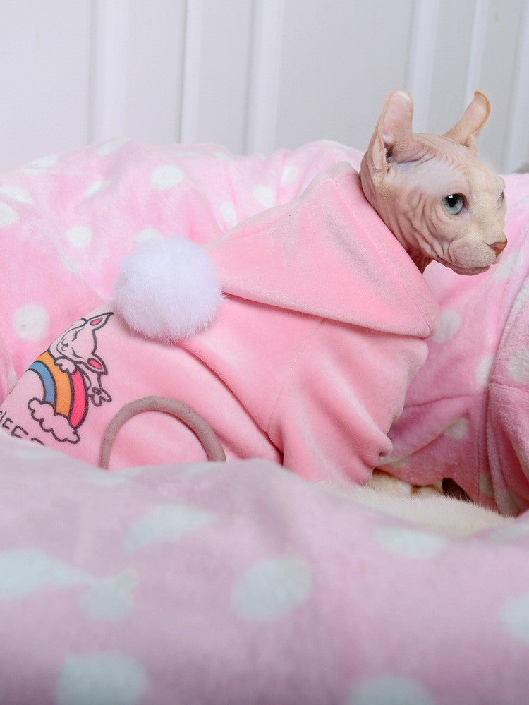 Winter Warm Silver Fox Fleece Hooded Dog Jacket