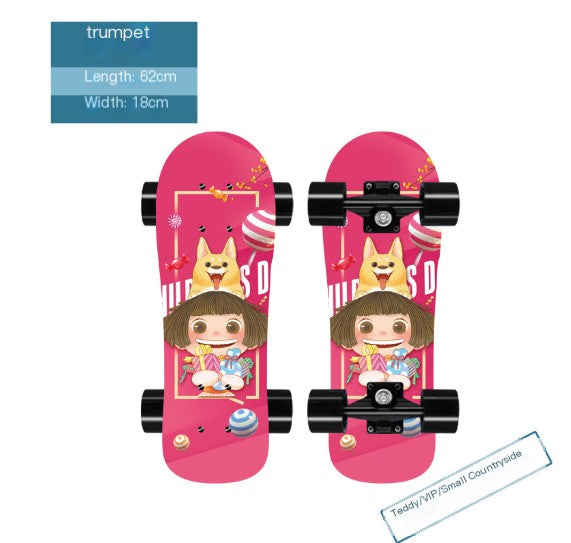 Pet Skateboard with Big Head Board and Street Wheels