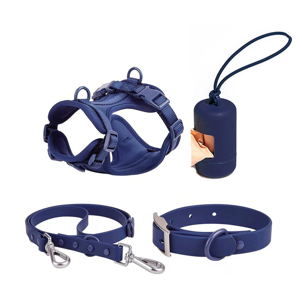 Dog Tactical Chest Back Waterproof Collar Set