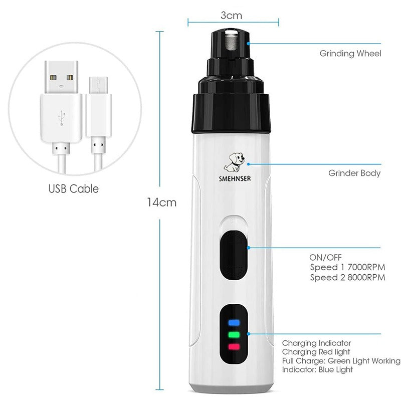 Pet Electric Nail Grinder USB