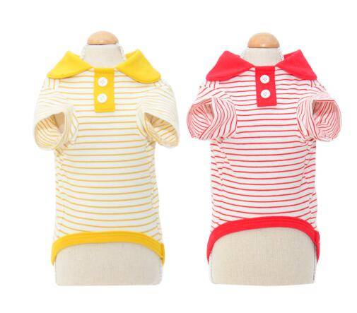 Cute Striped Polo Shirt for Cats