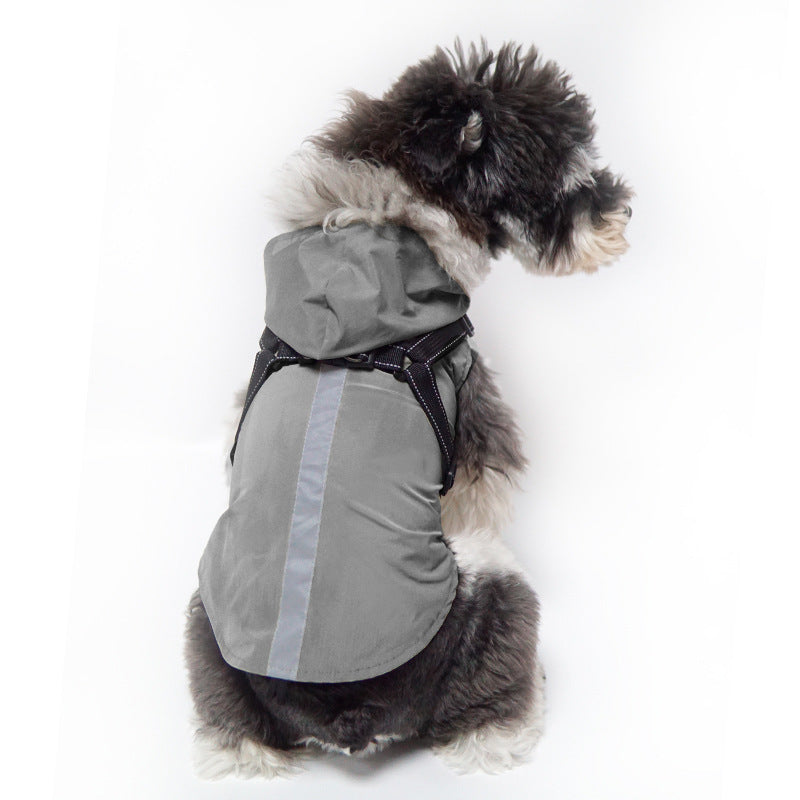 Reflective Dog Raincoat Poncho for Large Pets