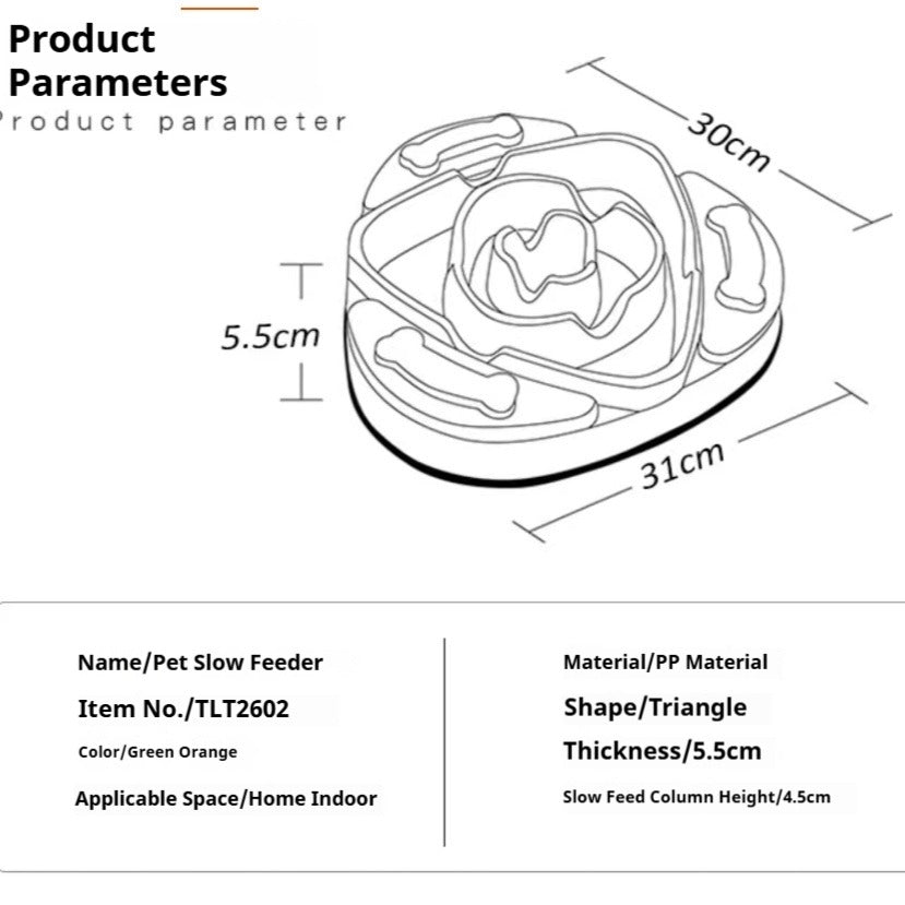 Anti-Tipping Slow Feeder Bowl