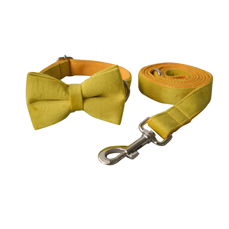 Adjustable Yellow Fleece Collar for Medium to Large Dogs
