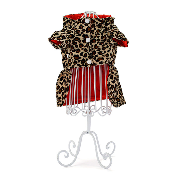 Reversible Leopard Print Dog Coat and Dress