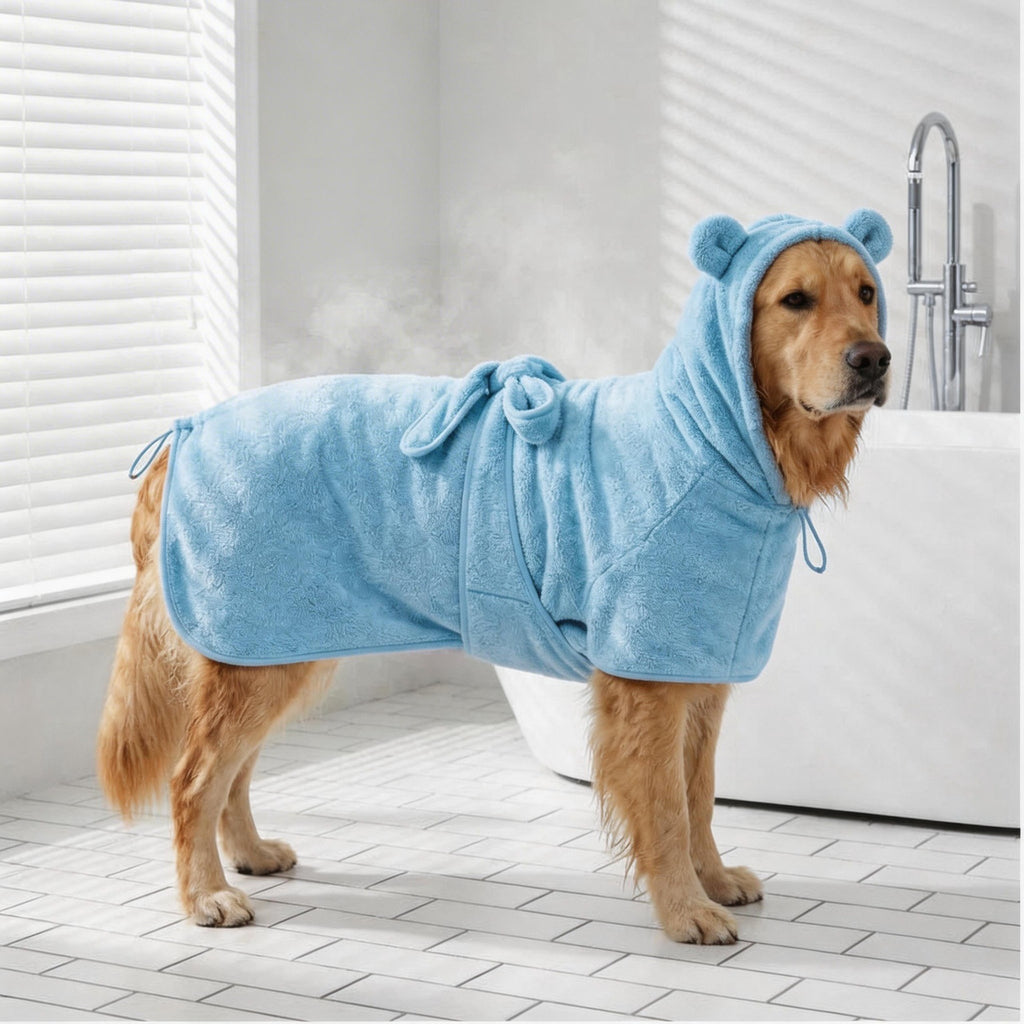 Four-season Thick Absorbent Pet Bathrobe