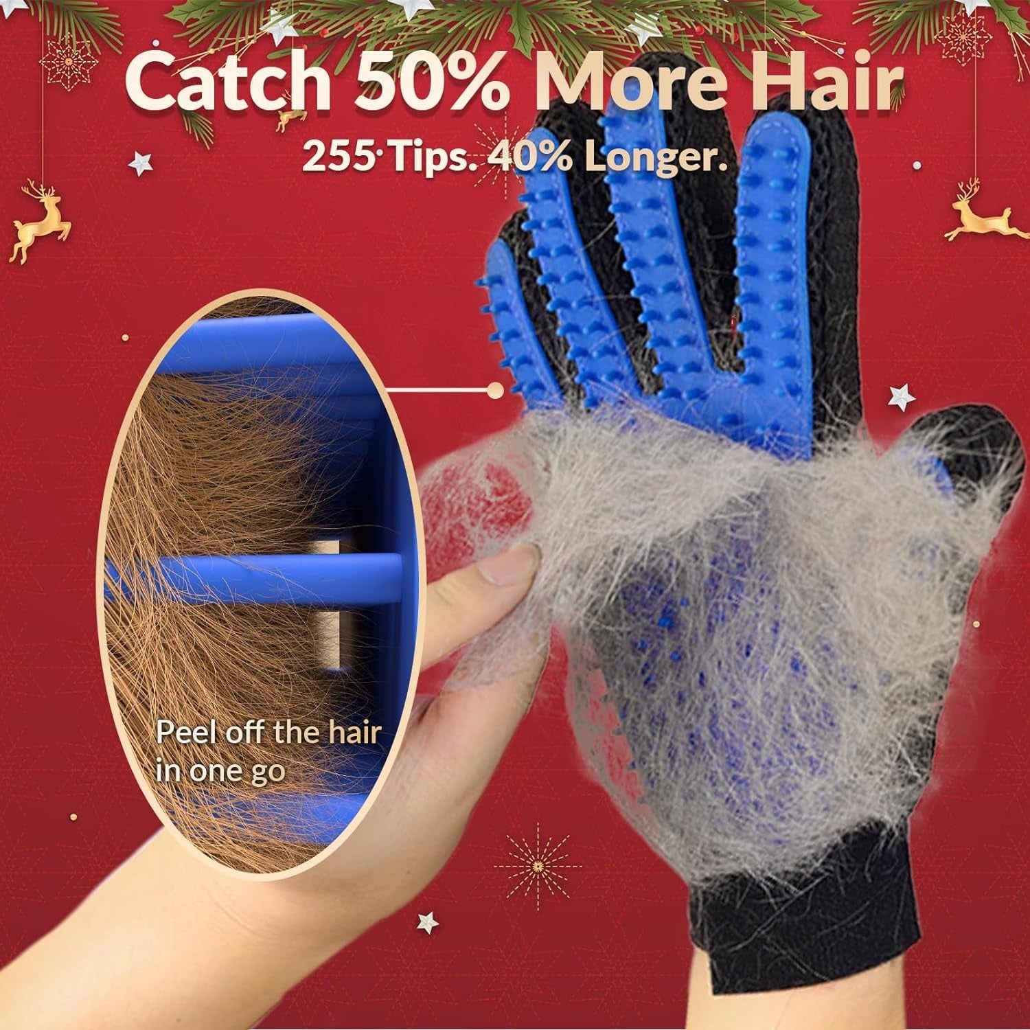 Pet Grooming Gloves for Cats & Dogs