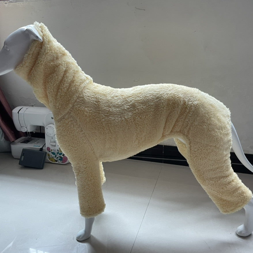 High Collar Reversible Fleece Dog Clothes in Solid Color