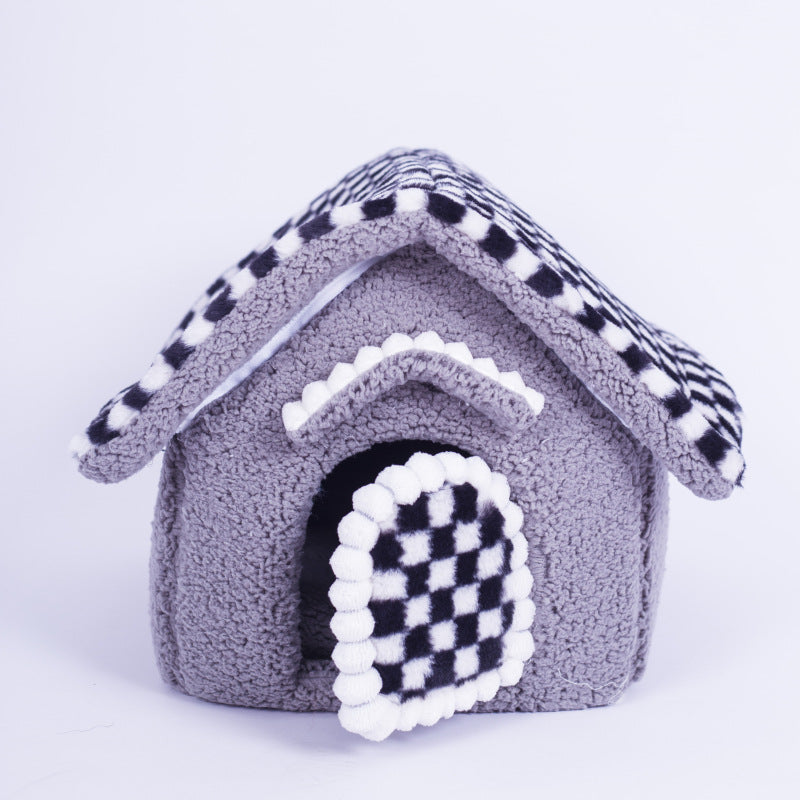 Winter Cozy Dog House for Small Breeds and Cats