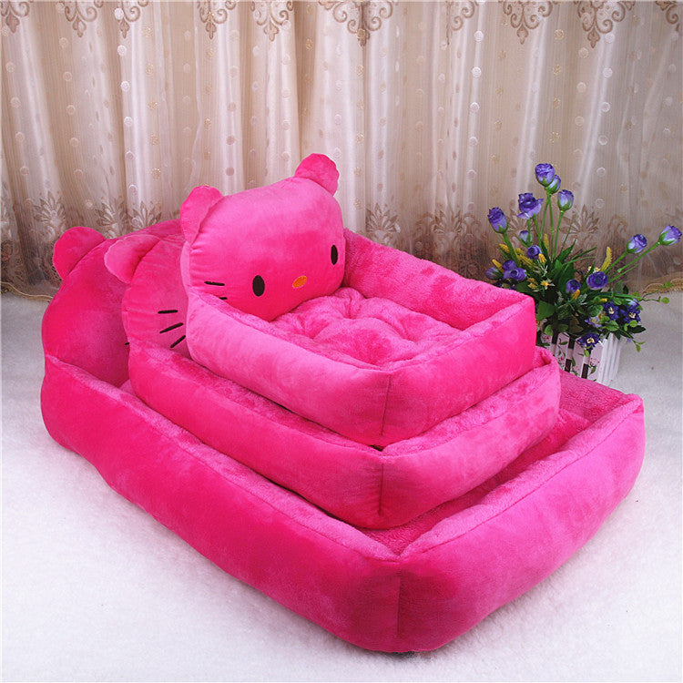 Cute Cartoon Dog Bed for Winter - Teddy & Samoyed