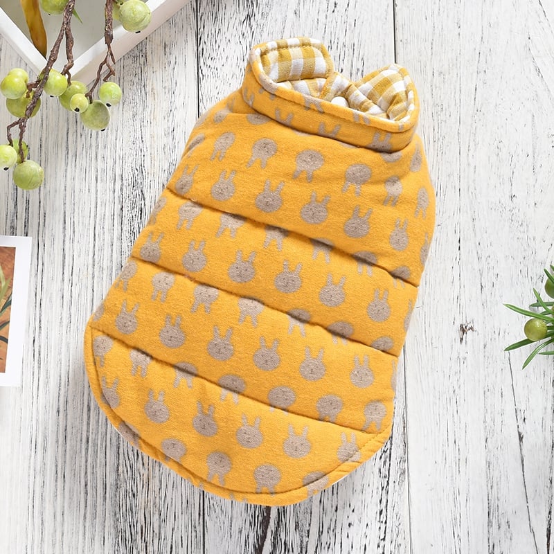 Reversible Warm Cotton Vest for Dogs