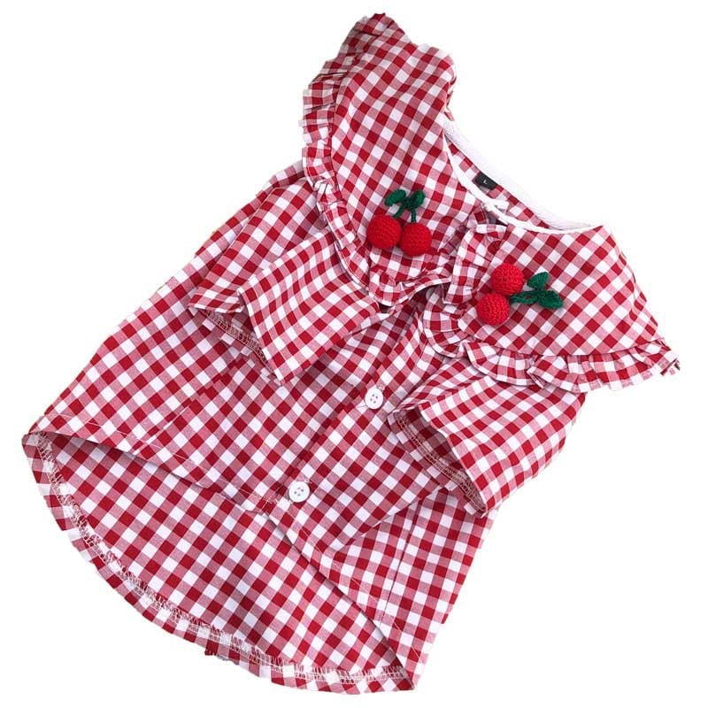 Checkered Summer Shirt for Small Dogs