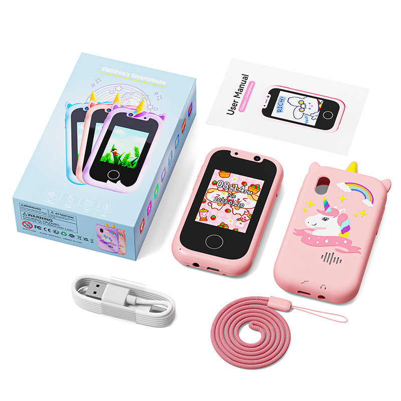 KiddoCall™️ Kids' Phone - Pink Unicorn Touchscreen