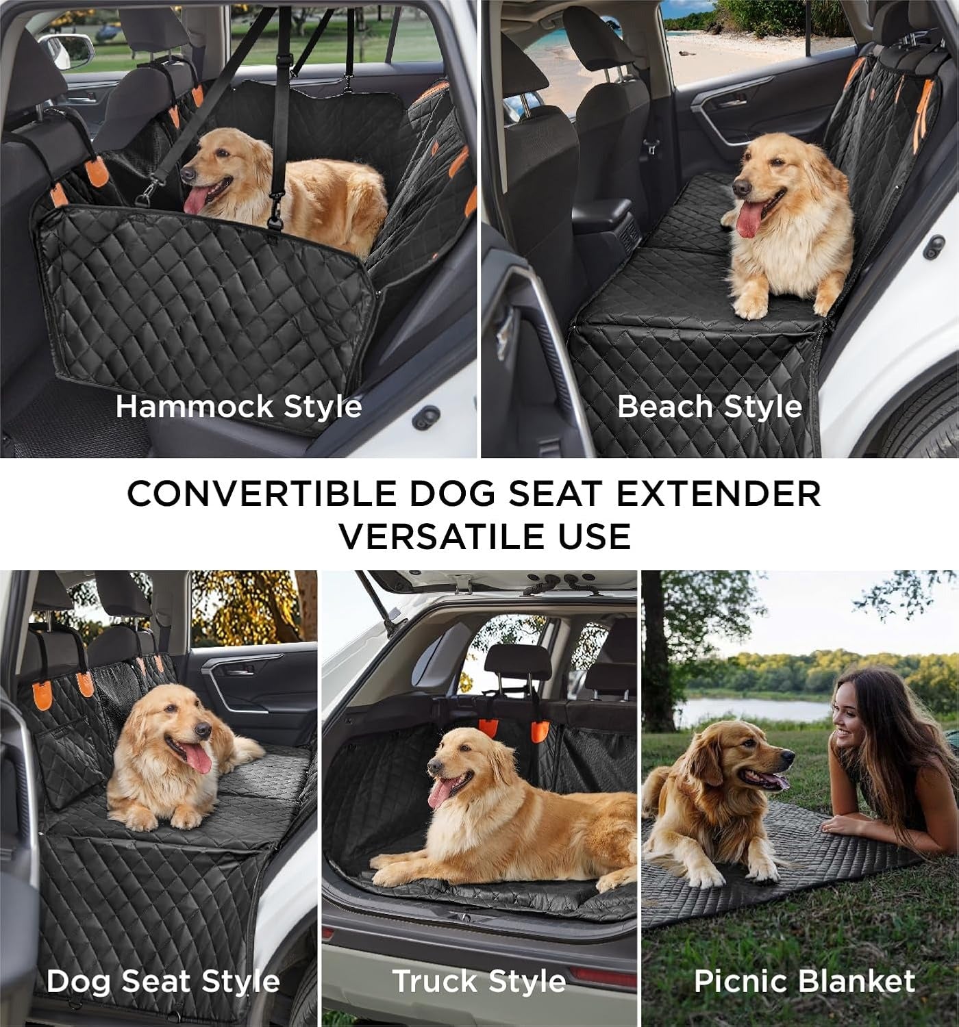 Waterproof Dog Car Back Seat Hammock