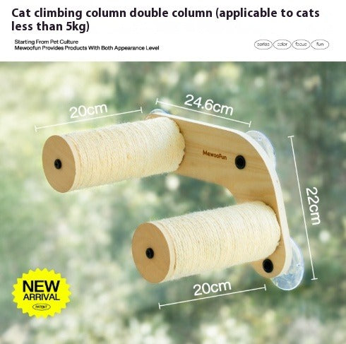 Wall-Mounted Cat Climbing Tree & Scratcher Set