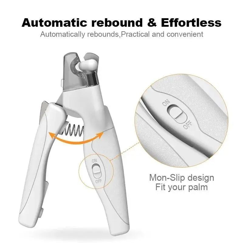 Rechargeable Pet Nail Clippers with LED Light
