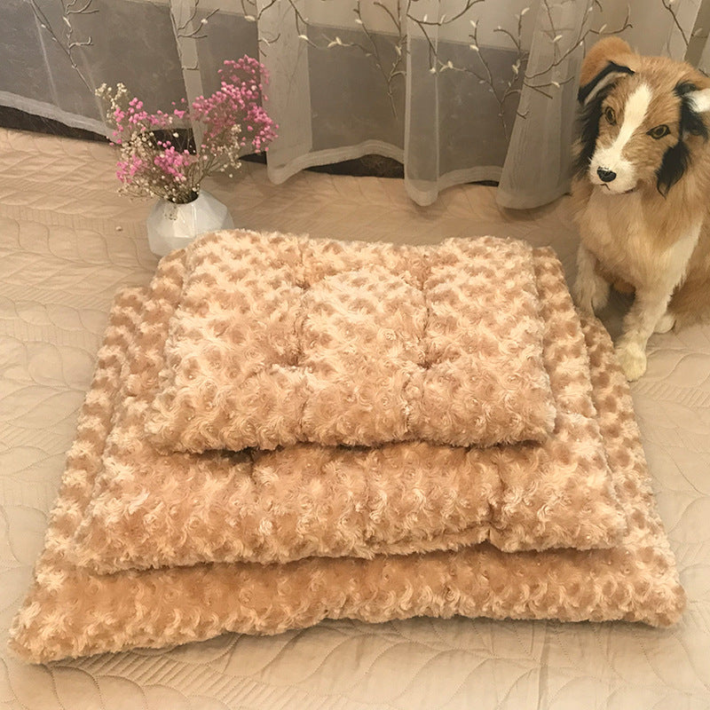 Rose Plush Pet Mat for Cats and Dogs