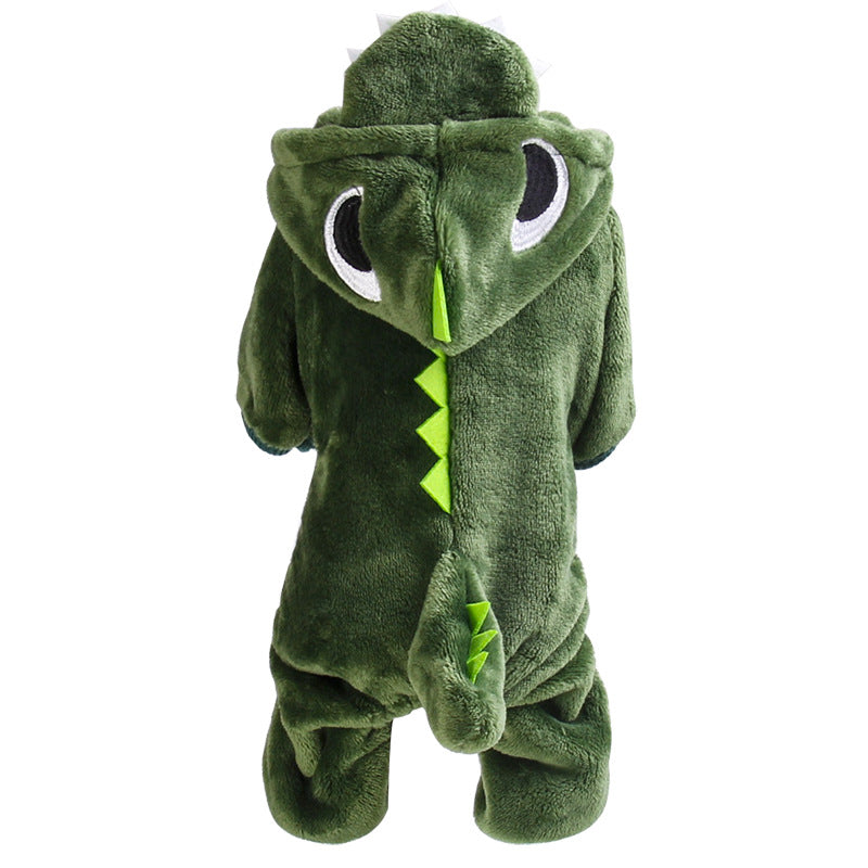 Thickened Warm Dinosaur Transform Pet Clothing