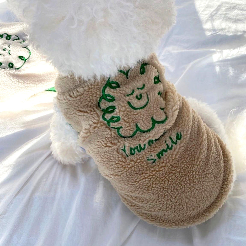 Casual Milk Clothes for Small Dogs - Pet Teddy Outfit