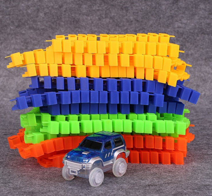Glow-in-the-Dark Electric Toy Car DIY Assembly Set
