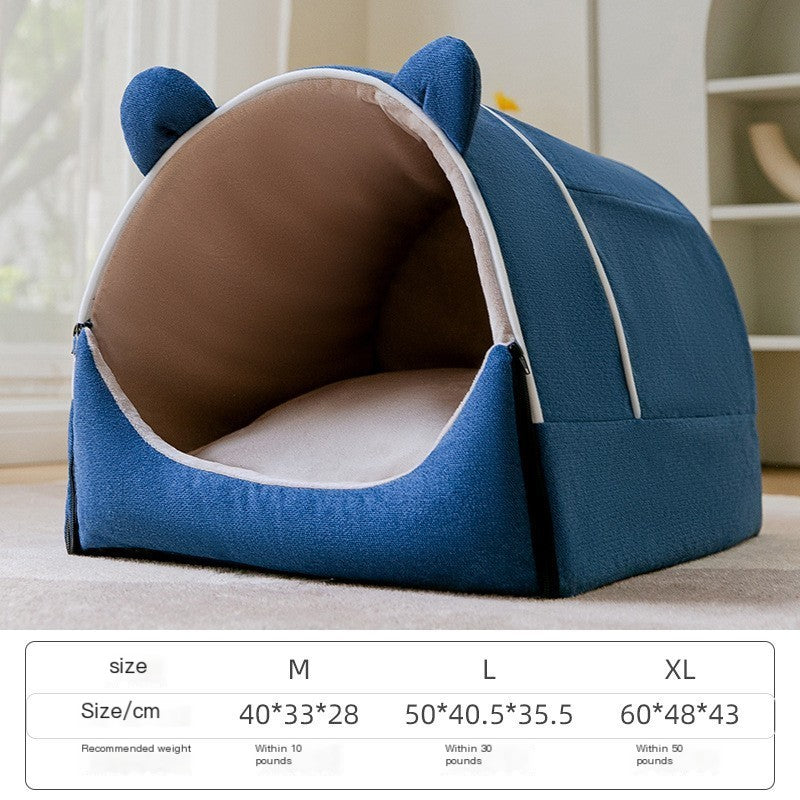 Removable Washable Enclosed Dog Kennel for Winter