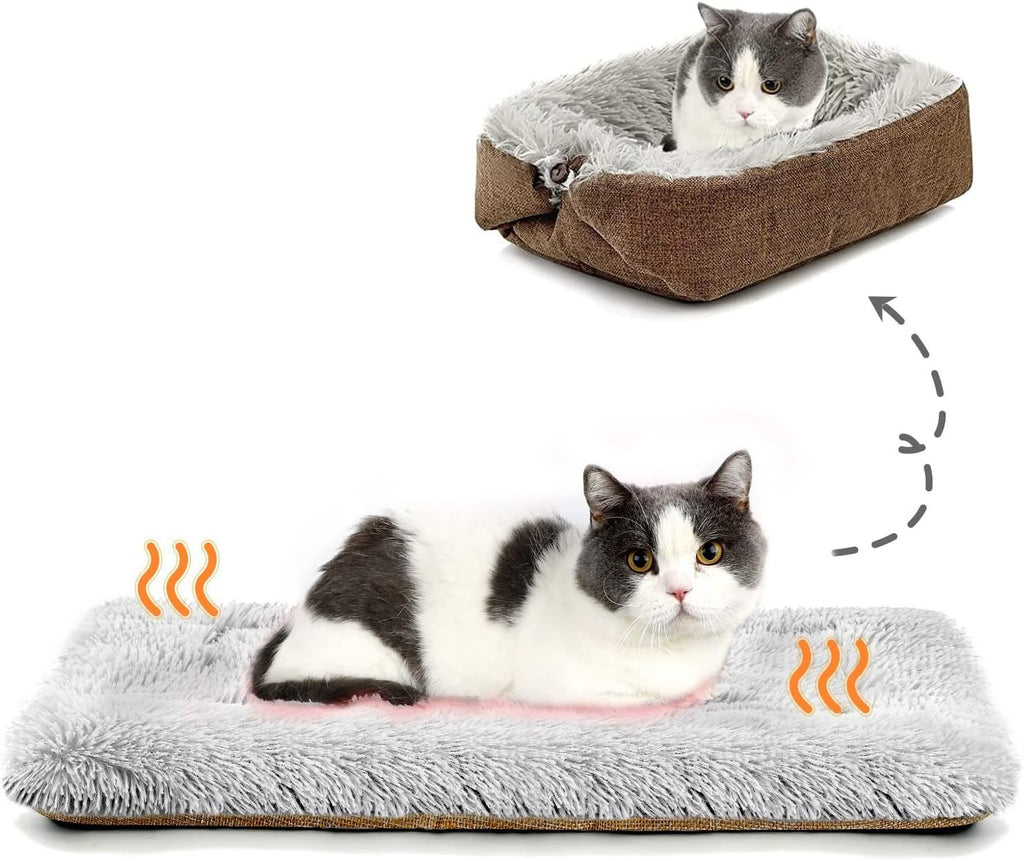 Self-Heating Plush Washable Dog Bed Mat