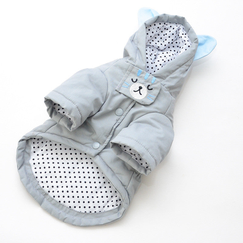 Warm Cotton Hat and Coat for Small to Medium Dogs