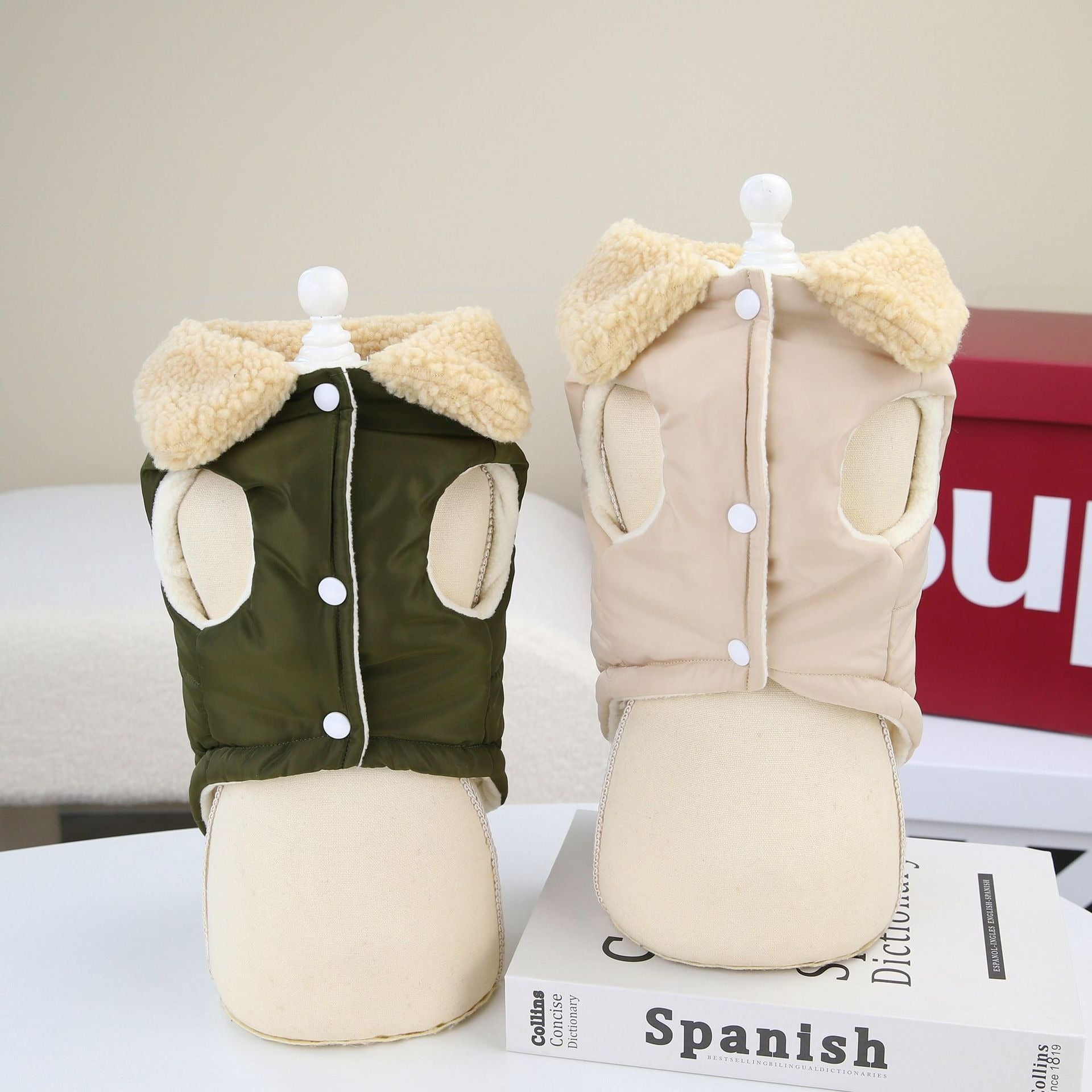 Nordic Fur Collar Pet Cotton Vest