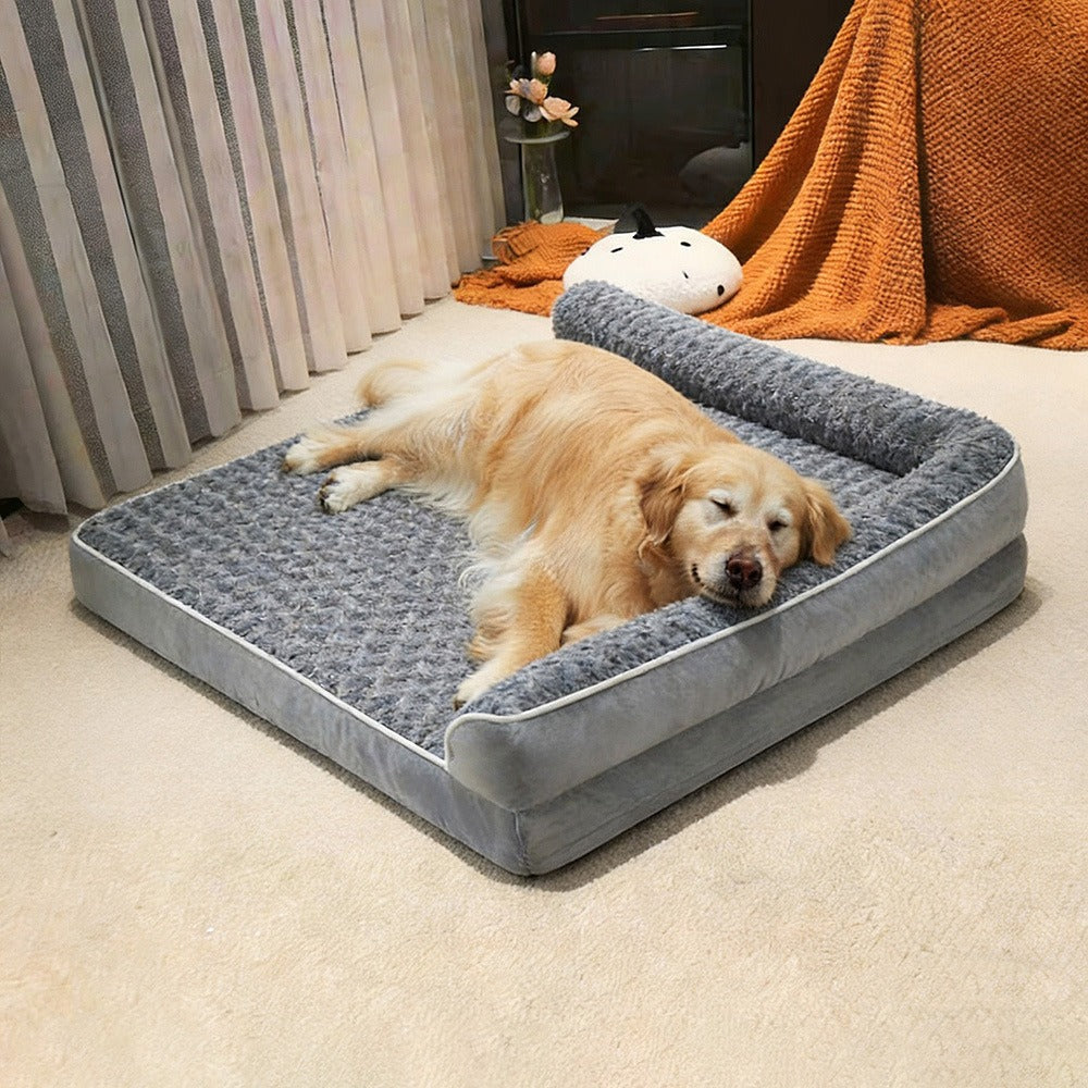 Removable L-Shaped Pet Sofa Dog Bed