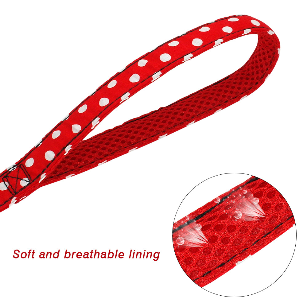 4ft Soft Nylon Polka Dot Dog Leash for Small Pets