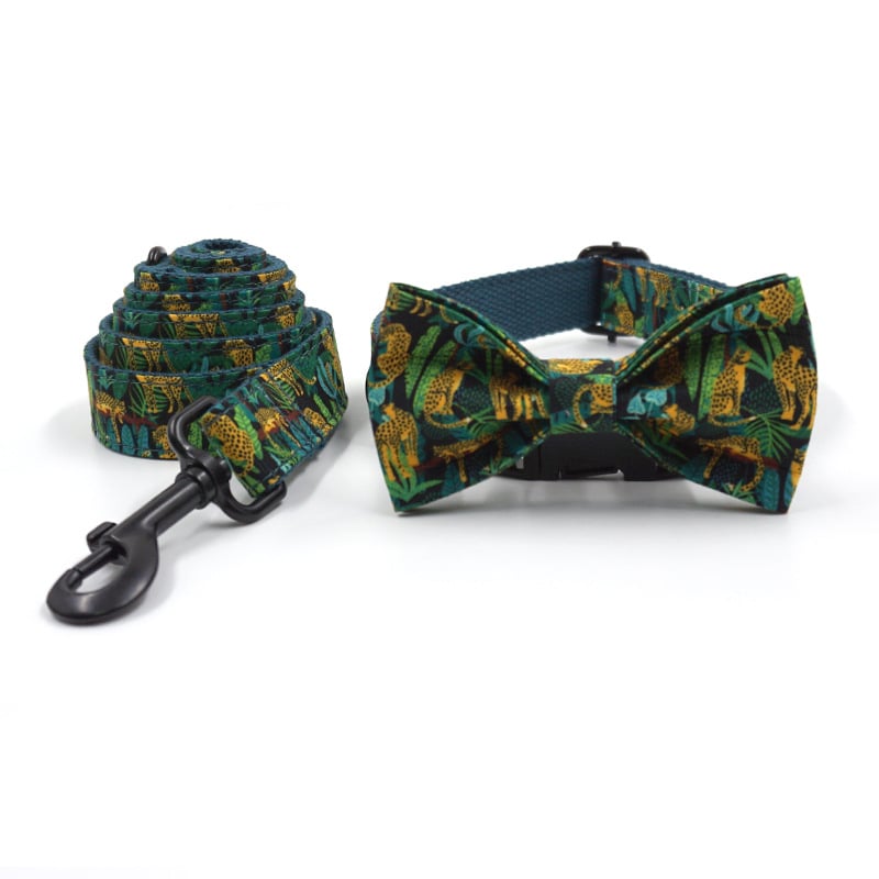 Bowknot Pet Collar and Leash Set